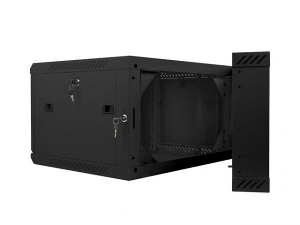 Szafa instalacyjna Rack dwusekcyjna wisząca 19&amp;quot; 6U 600x600 czarna Lanberg (flat pack)