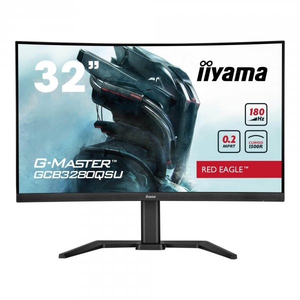Monitor iiyama 31,5&amp;quot; G-Master GCB3280QSU-B2 Red Eagle VA QHD 180Hz 2xHDMI DP HUB głośniki