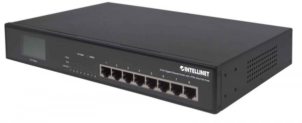 Switch niezarządzalny Intellinet 8x 10/100/1000 Mbps w tym 4x Ultra PoE 140W Desktop/Rack 19&amp;quot; LCD