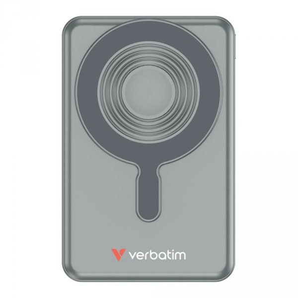 Powerbank Verbatim Charge 'n' Go 2C Display Magnetic Wireless 10000mAh 3xUSB-C PD 3.0 QC 3.0 Szary