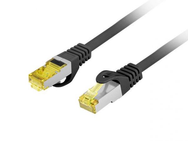 Patchcord Lanberg S/FTP kat.6A 15m LSZH CU fluke passed czarny