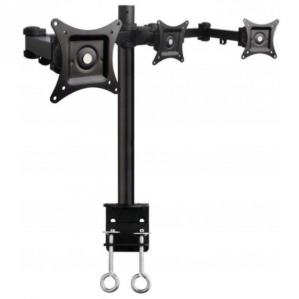 Uchwyt biurkowy Techly 13&amp;quot;-24&amp;quot;, 3x10kg na 3 monitory regulowany