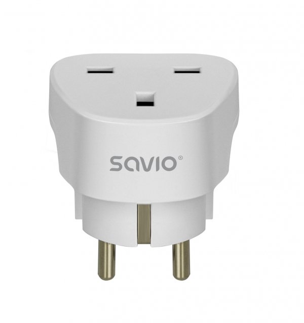 Adapter podróżny Savio AP-02 gniazdo UK - wtyk EU