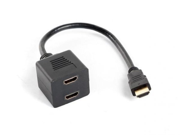 Kabel adapter/splitter Lanberg AD-0019-BK HDMI-A (M) -&amp;gt; 2x HDMI-A (F) 0,2m czarny