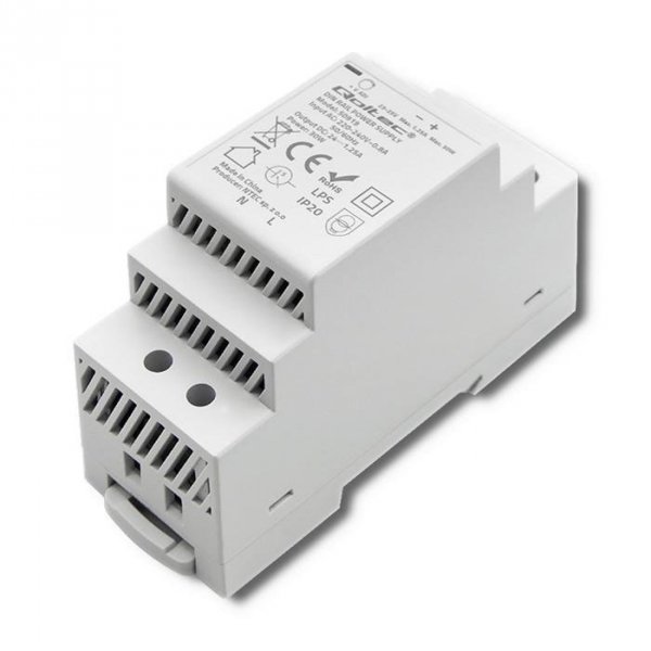 Zasilacz na szynę DIN Qoltec | 30W | 24V | 1.25A | Szary