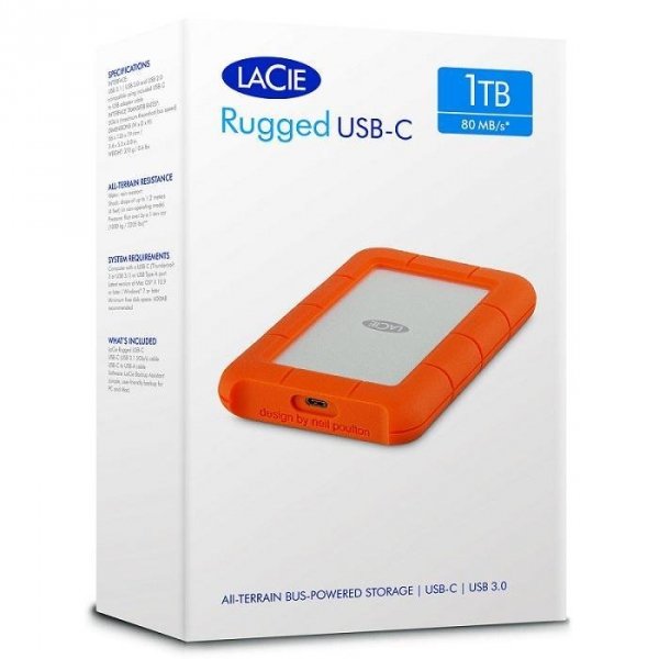 Dysk zewnętrzny LaCie Rugged STFR1000800 1TB 2,5&amp;quot; USB 3.1