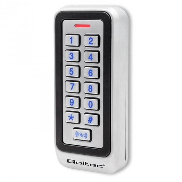 Zamek szyfrowy Qoltec TRITON z czytnikiem RFID | kod | karta | brelok | IP68 | EM