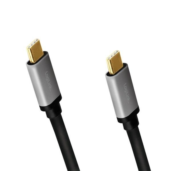 Kabel USB 2.0 LogiLink CUA0106 USB-C - USB-C, M/M, 4K, E-mark, PD, 1,5m
