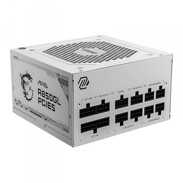 Zasilacz MSI MAG A850GL PCIE5 WHITE 850W 120mm 80plus Gold aPFC