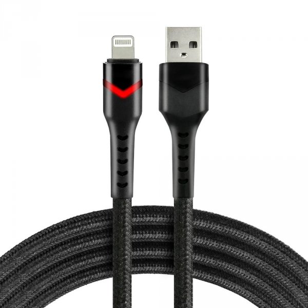 Kabel USB -&amp;gt; Lightning everActive CBB-1IBR 1m 2,4A RGB LED czarny