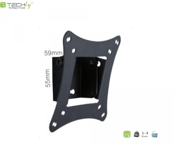 Uchwyt ścienny LCD/LED Techly 13&amp;quot;-30&amp;quot;, 15kg czarny, uchylny