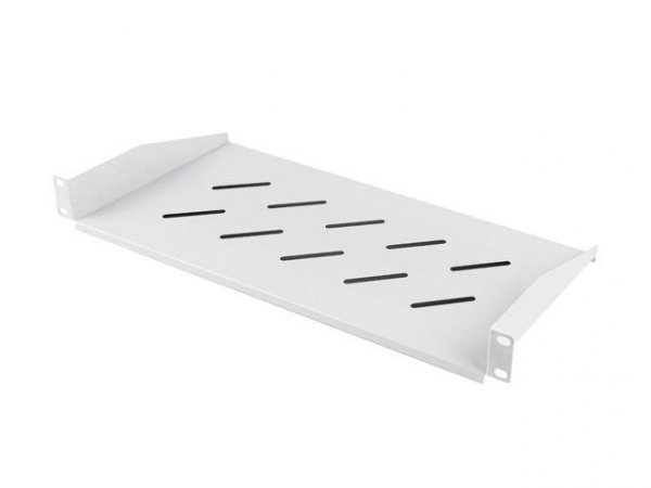 Półka do szaf Lanberg 19&amp;quot; 350/450/600/800/1000mm szara (1U/483x220mm udźwig do 25kg)