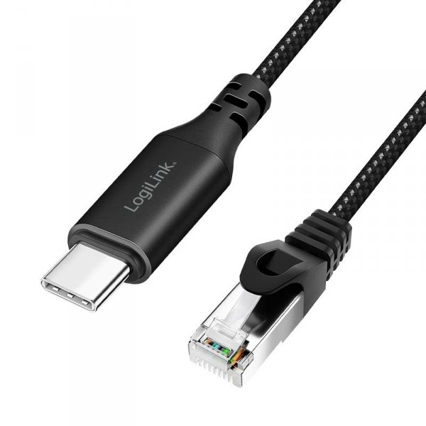 Kabel adapter LogiLink CU0414 Ethernet USB 3.2, C/M do RJ45/M, aktywny, 5 m