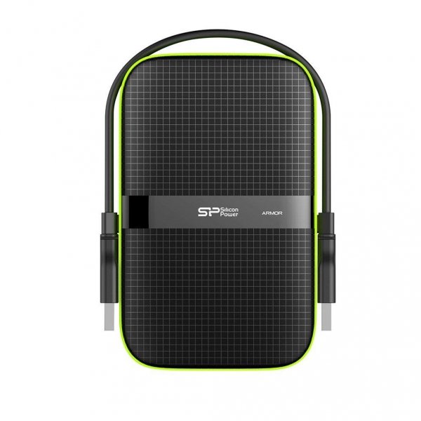 Dysk zewnętrzny Silicon Power ARMOR A60 5TB 2,5&amp;quot; USB 3.0 BLACK-GREEN/PANCERNY wstrząso/pyło i wodoodporny IPX4