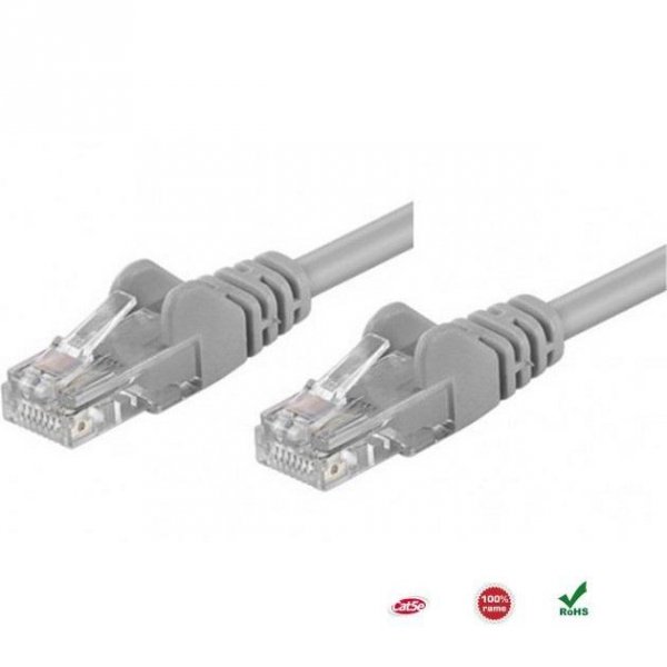 PatchCord 100% miedź Intellinet Cat.5e UTP, 20m, szary