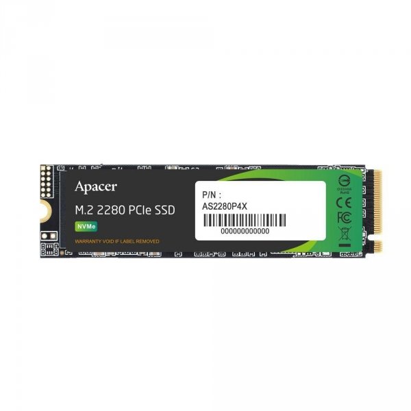 Dysk SSD Apacer AS2280P4X 256GB M.2 2280 PCIe NVMe Gen3 x4 (2100/1300 MB/s) 3D NAND - POSERWI