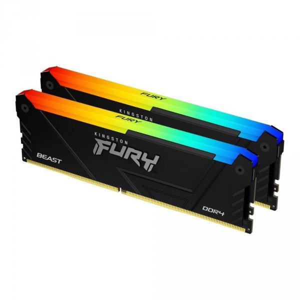 Pamięć DDR4 Kingston Fury Beast RGB 32GB (2x16GB) 3200MHz CL16 1,35V czarna