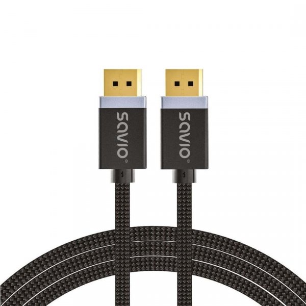 Kabel DisplayPort v1.4 Savio CL-166 (M/M) 2m czarny