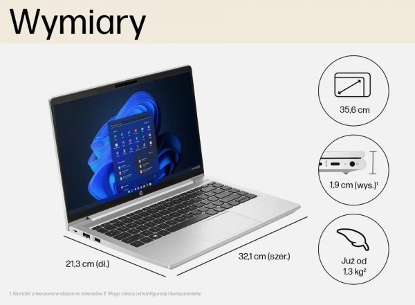 Notebook HP ProBook 445 G10 14&amp;quot;FHD/Ryzen 5 7530U/16GB/SSD512GB/Radeon/W11PR Silver 3Y