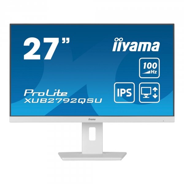 Monitor iiyama 27&amp;quot; ProLite XUB2792QSU-W6 IPS 100Hz HDMI DP 4xUSB-A USB-B głośniki