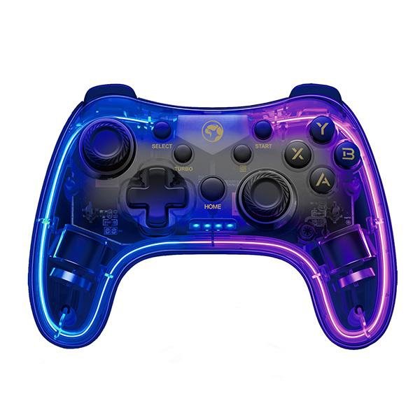 OUTLET: Gamepad Marvo GHOST 40, bezprzewodowy, LED,  17 przycisków, przezroczysty - USZ OPAK