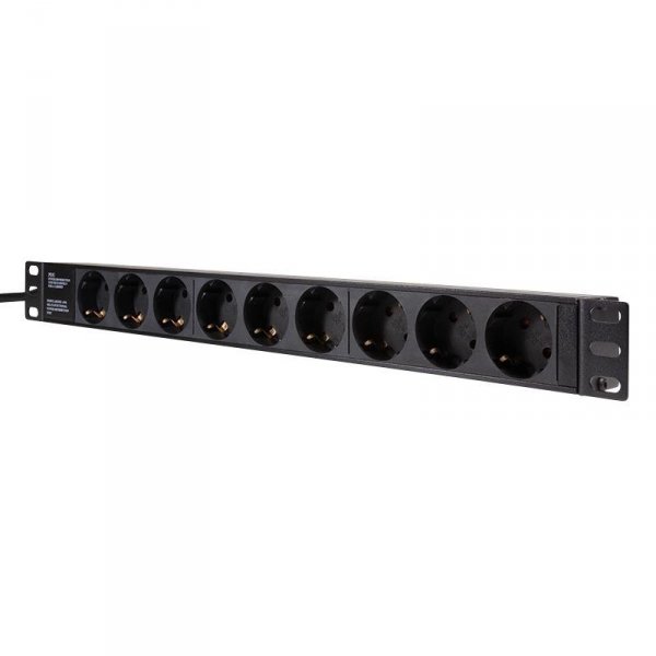 Listwa zasilająca LogiLink do szaf PDU9C03 19&amp;quot; 16A PDU 9x Schuko 2m czarna