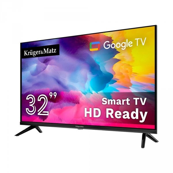 Telewizor Kruger&amp;amp;Matz 32&amp;quot; HD Google TV, DVB-T2/S2/T/C H.265 HEVC