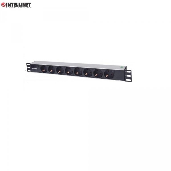 Listwa zasilająca Intellinet Rackowa 19&amp;quot; 1U, 8 gniazd (Schuko) H-DPR08K15