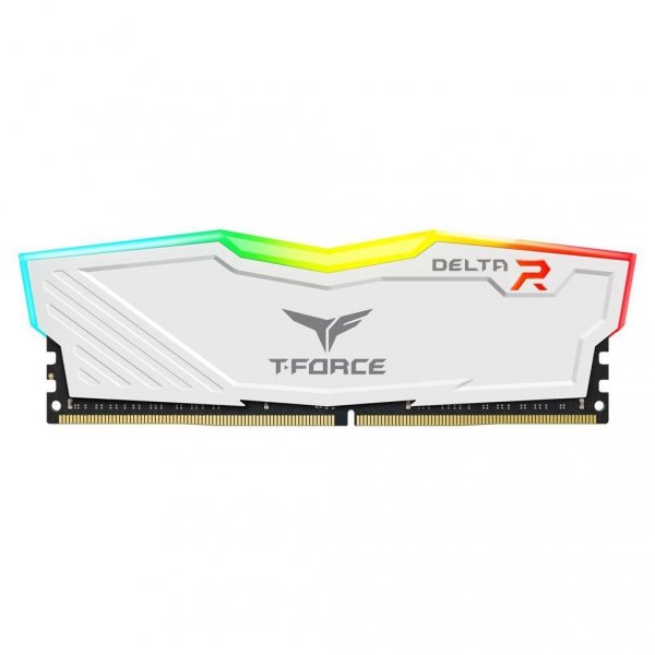 Pamięć DDR4 Team Group T-FORCE Delta RGB 32GB (1x32GB) 3200MHz CL16 1,35V Biała