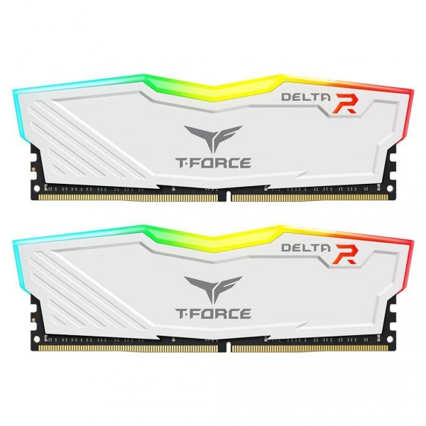 Pamięć DDR4 Team Group T-FORCE Delta RGB 32GB (2x16GB) 3200MHz CL16 1,35V Biała