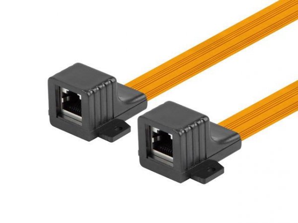 OUTLET: Adapter Lanberg złączka sieciowa przelotka okienna RJ45 kat.5E 17cm - PO TEST