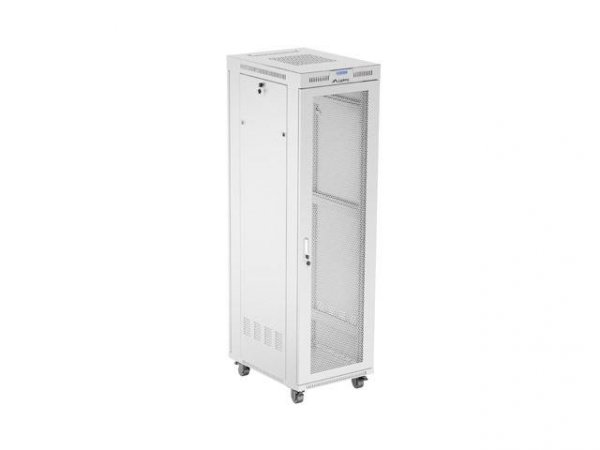 Szafa instalacyjna Rack stojąca 19&amp;quot; 42U 600x800 szara drzwi perforowane LCD Lanberg (flat pack)