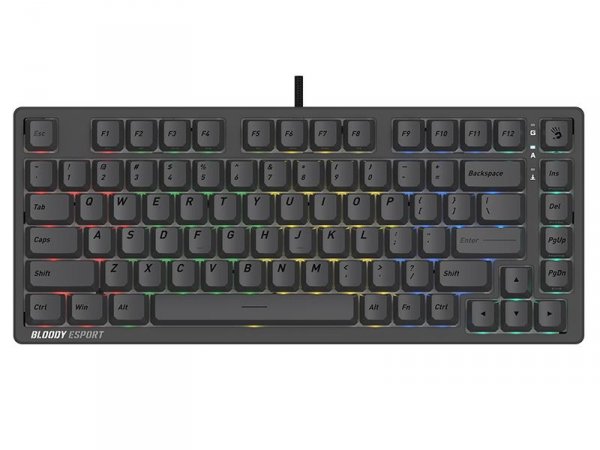 Klawiatura przewodowa A4Tech Bloody MS76 USB Magnetic Iron Grey