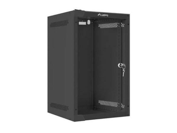 Szafa instalacyjna Rack wisząca 10&amp;quot; 9U 280x310 czarna Lanberg (flat pack)