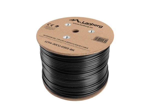 Kabel FTP Lanberg kat. 6 305m drut CU outdoor żelowany