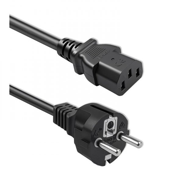 Kabel zasilający Qoltec SCHUKO CEE 7/7 (E/F) | IEC C13 | 3*1.0mm2 | 3m