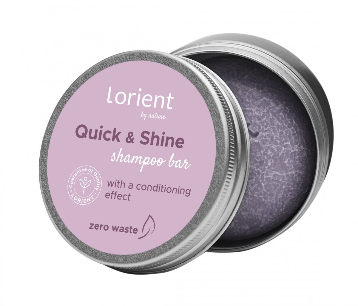 QUICK &amp; SHINE shampoo bar (metal can)