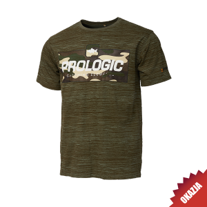 73750 Prologic Bark Print T-Shirt Burnt Olive Green XL
