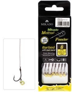 Mikado PRZYPON Method Feeder Rigs 0,16 mm HAK 4 z Gumką