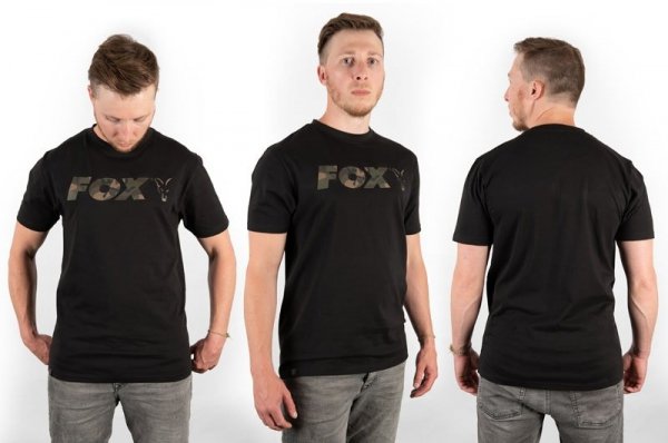 CFX024 Fox t-shirt Black/Camo Chest Print T-Shirt XXXL 