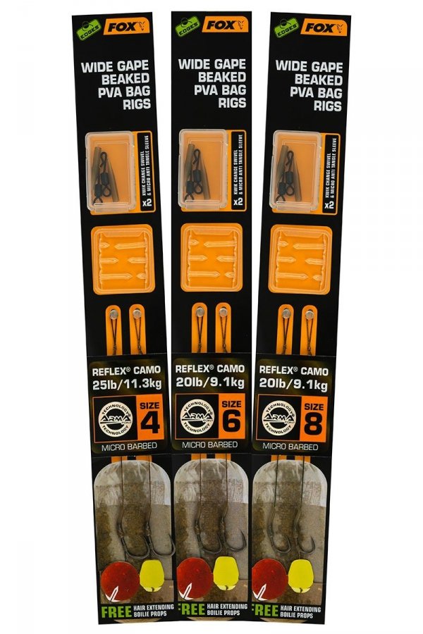 CCR173 FOX PRZYPON EDGES WIDE GAPE BEAKED PVA BAG RIGS #6