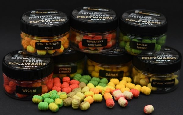 BATON BAITS Poczwarki POP UP TRUSKAWKA ŚMIETANKA 11mm