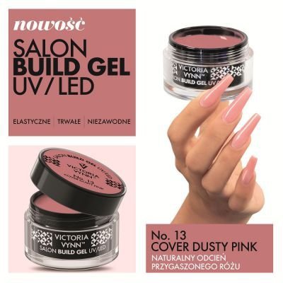 no 13 zel budujacy 15ml victoria vynn cover dusty pink akrylo metoda zelowa paznokcie neonowe czerwone nail art department