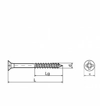 Wkręty hartowane do drewna  4x45 mm