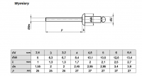 Nit zrywalny 4,8x26 AL/ST ISO 15977 - 1kg