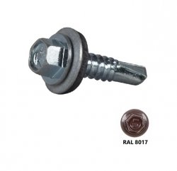 Wkręt samowiercący  IMPAX 4,8X19 + EPDM - 250szt RAL 8017