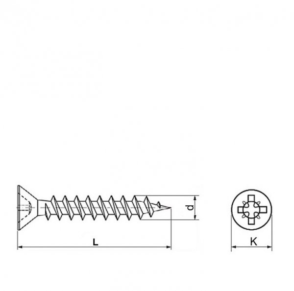 Wkręty hartowane do drewna  3,5x20 mm