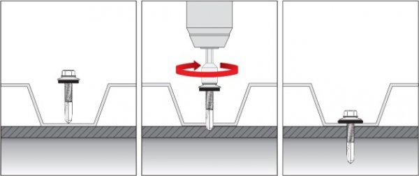 Wkręt samowiercący  - IMPAX 5,5X25 + EPDM - 250szt RAL 7016