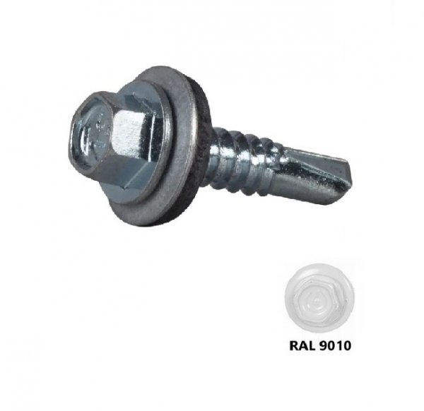 Wkręt samowiercący IMPAX 4,8X19 + EPDM - 250szt RAL 9010