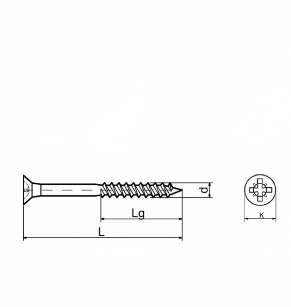 Wkręty hartowane do drewna 6x80 mm